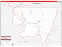 W. Feliciana Parish (), La Carrier Route Wall Map